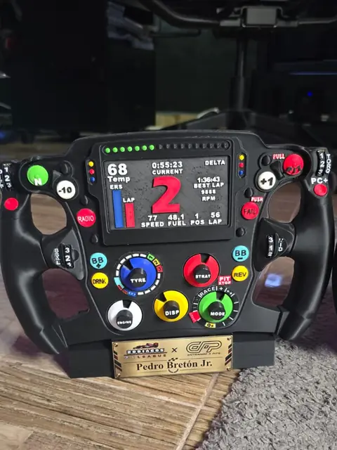 Trofeo volante de F1 con el número 2