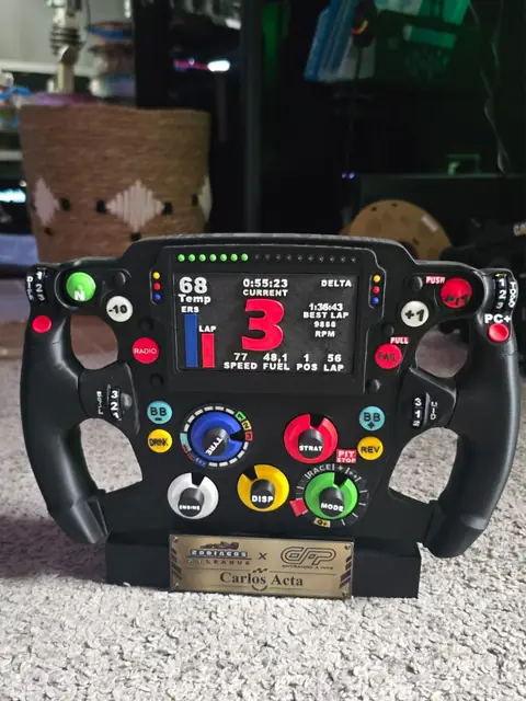 Trofeo volante de F1 con el número 3